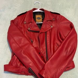 Schott Bros. Red Leather Jacket